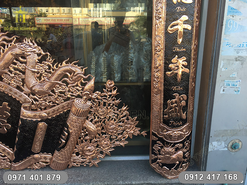cuốn thư c&acirc;u đối bằng đồng đỏ 2m17